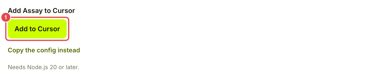 Cursor installation controls with Add to Cursor marked