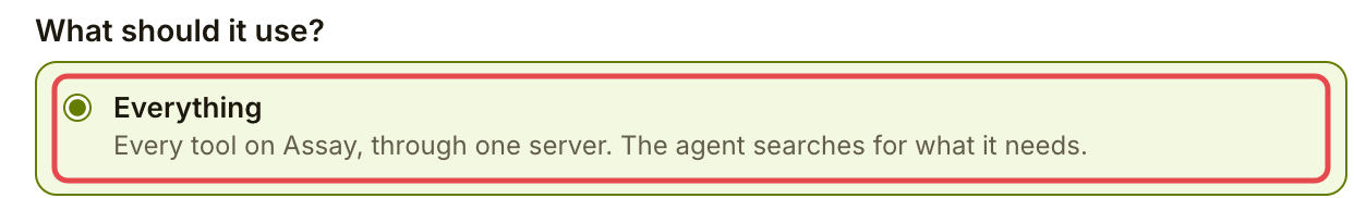 What should it use with Everything selected and marked